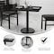 Flash Furniture Square Laminate Table, Laminate Top, Wood Grain XU-BLKTB-3030-TR18-GG - alternate 2